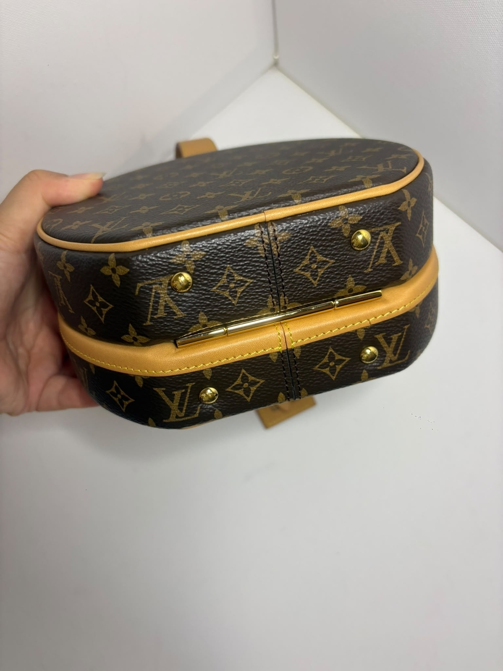 Louis Vuitton Brown Monogram Round Luggage Tag Bag - Picture 2 of 8